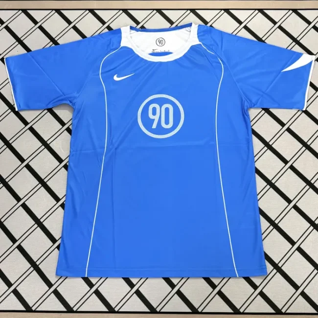 Total 90 Light Blue Retro-style soccer jersey
