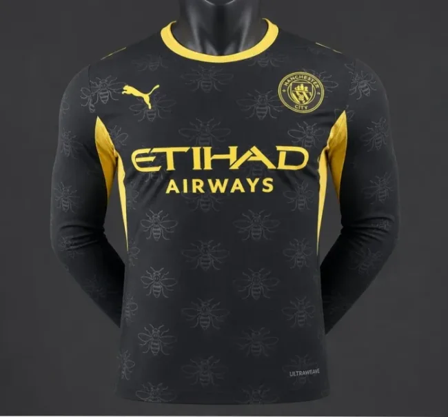 Manchester City Away Player Long Sleeve Men Jersey 26/27