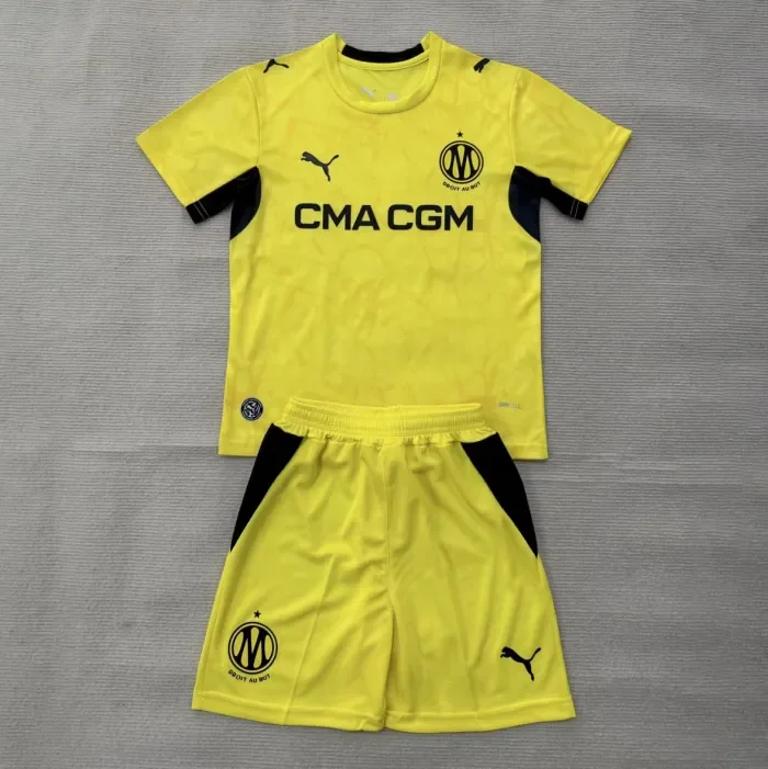 Marseille Yellow Goalkeeper Men Jersey Suit 26/27