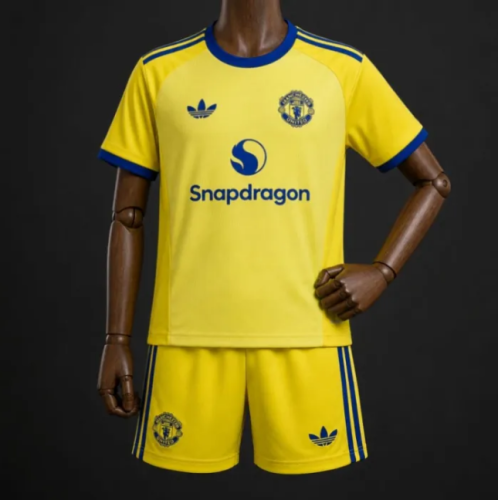 Manchester United Away Goalkeeper Yellow Kids Suit 26/27