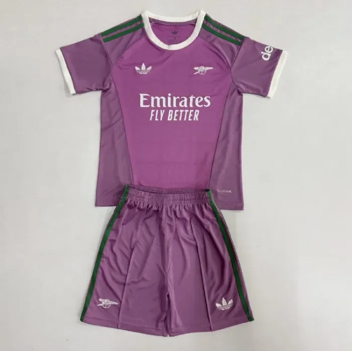 Arsenal Green Purple Goalkeeper Kids Suit 26/27