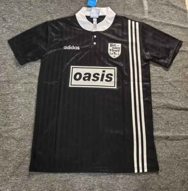 Oasis x The Bolt Makers Arms 1996 Black Man Jersey