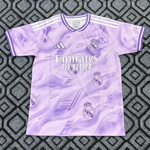 Real Madrid Lavender Purple Fluid Waves Concept Men Jersey 26/27