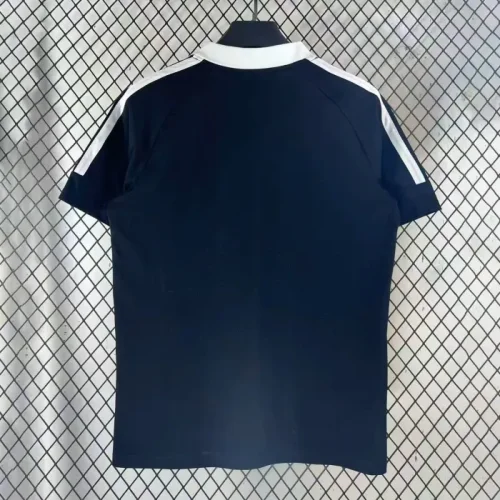 Striped V-Neck Black T-shirt 2026