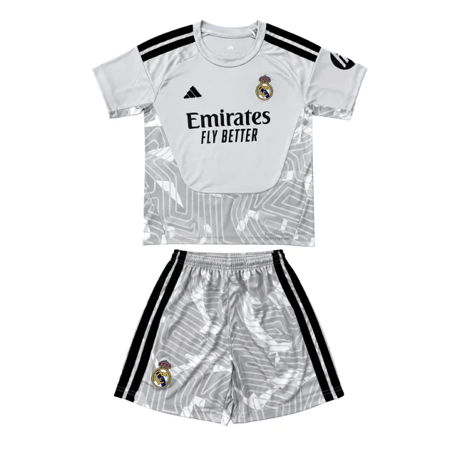 Real Madrid Grey Goalkeeper Kids Suit 26/27