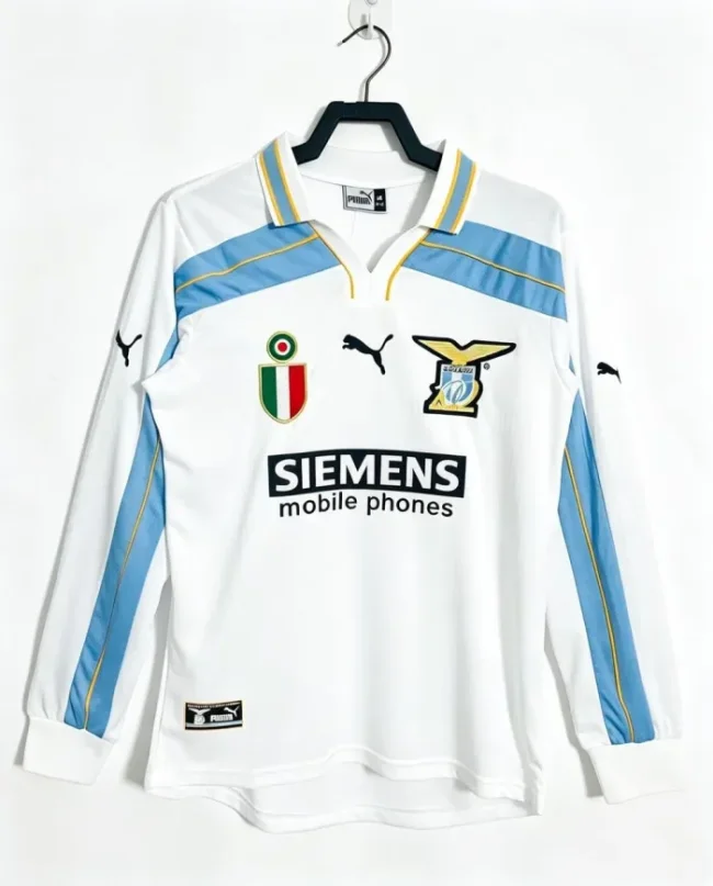 Lazio Away Long Sleeve Retro Jersey 2000/01