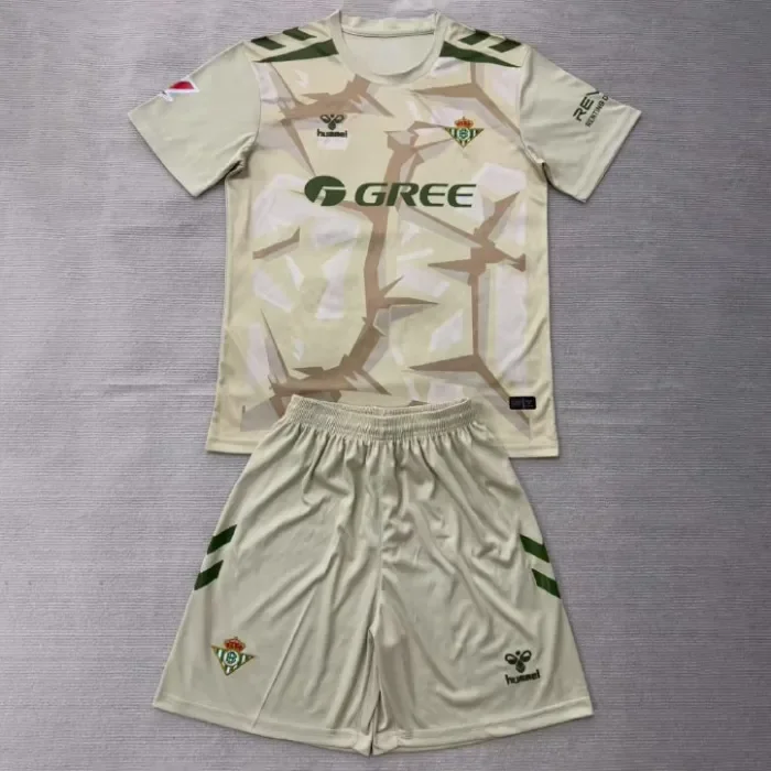 Real Betis Beige Goalkeeper Kids Suit 26/27