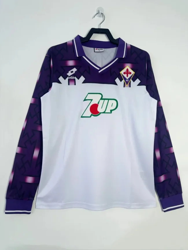 Fiorentina Away Long Sleeve Retro Jersey 92/93
