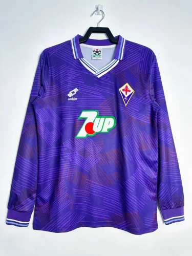 Fiorentina Home Long Sleeve Retro Jersey 92/93