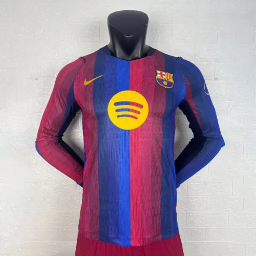Barcelona Home Player Long Sleeve Jersey 26/27