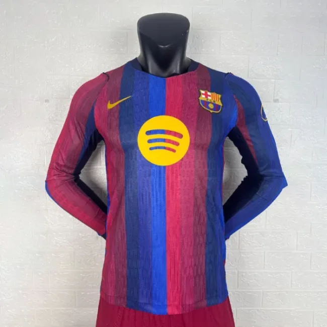 Barcelona Home Player Long Sleeve Jersey 26/27