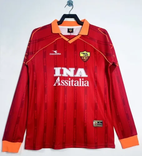 AS Roma Home Retro Long Sleeve Jersey 1999/00