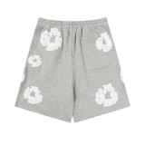 Men Women Two Piece Suit Set Sweatshirt Pullover Sweatwear Short Sleeved T-Shirt Jacquard Fabric Cotton shorts Suit