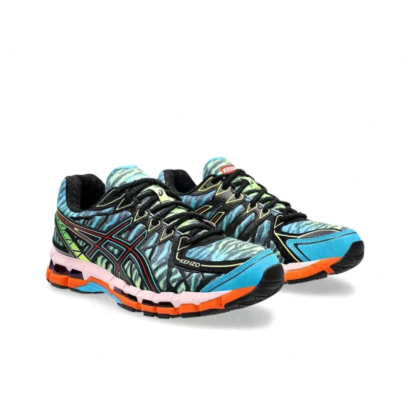Gel-Kayano 20 Fabric Low-Top Running Shoes, Blue and Red (Men's, Sizes 36–47)