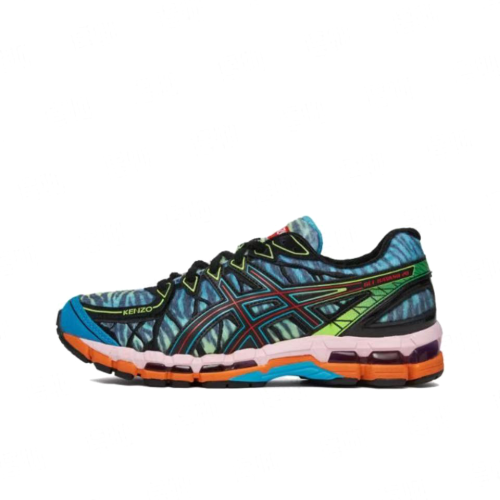 Gel-Kayano 20 Fabric Low-Top Running Shoes, Blue and Red (Men's, Sizes 36–47)