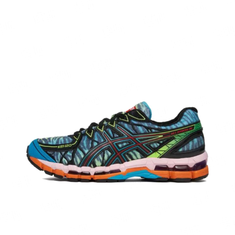 Gel-Kayano 20 Fabric Low-Top Running Shoes, Blue and Red (Men's, Sizes 36–47)