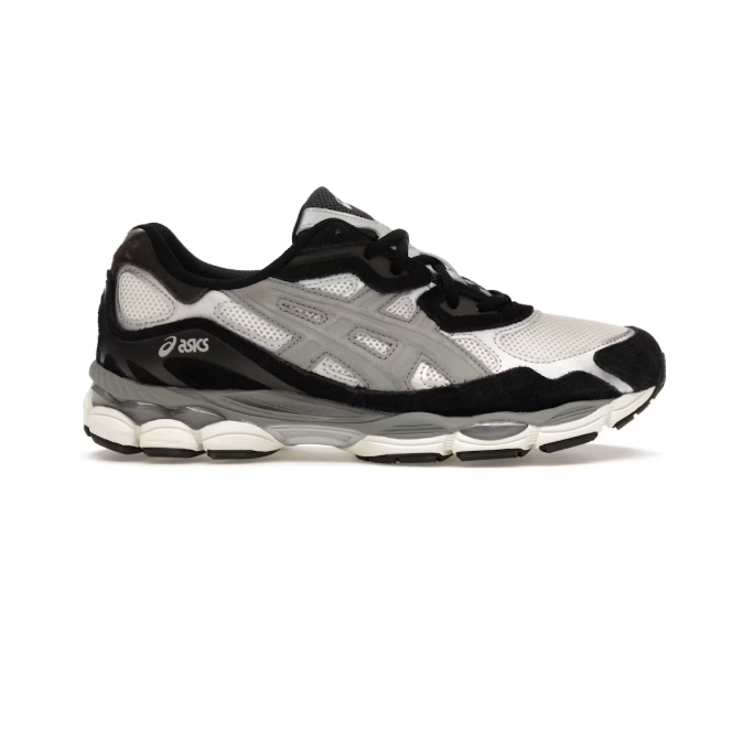 Gel-NYC Low-top Running Shoes with Suede Leather Finish, Grey/Black (Unisex, Sizes 36–47)