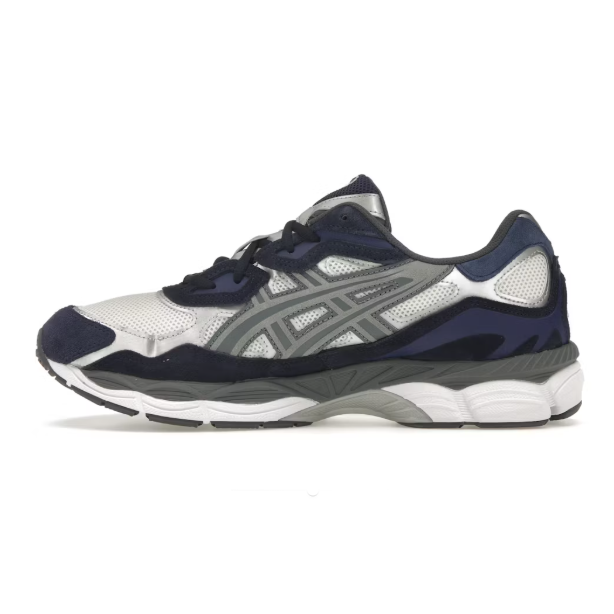 Gel-NYC Fabric Synthetic Leather Low-Top Casual Shoes in Grey-Blue (Unisex, Sizes 36–47)