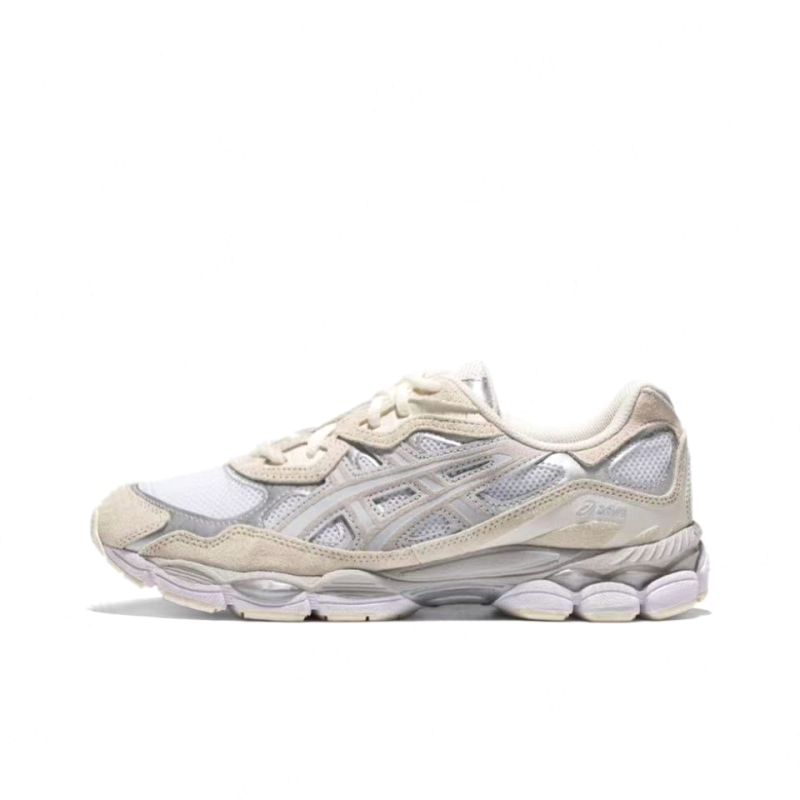 Gel-NYC Suede Mesh Low-Top Casual Shoes, Grey/White (Unisex, Sizes 36–47)