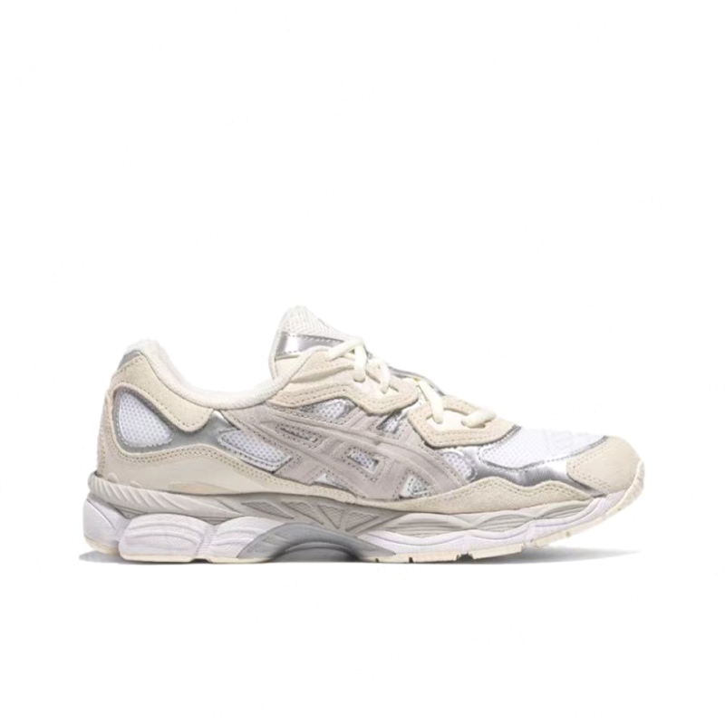 Gel-NYC Suede Mesh Low-Top Casual Shoes, Grey/White (Unisex, Sizes 36–47)