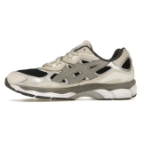 Gel-NYC Low-top Casual Shoes in Cowhide and Synthetic Leather, Beige/Grey (men's, sizes 36–47)