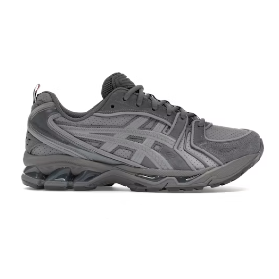 Gel-Kayano 14 “THOM BROWNE” Suede Mesh Cowhide PU Low-Top Casual Shoes, Medium Grey (Unisex, Sizes 36–47)