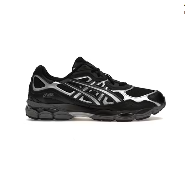 Gel-NYC Low-Top Casual Shoes, Black and Silver (Unisex, Sizes 36–47)