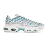 Air Max Plus Low-Top Casual Running Shoes, White/Blue (Men's, Sizes 36–49)