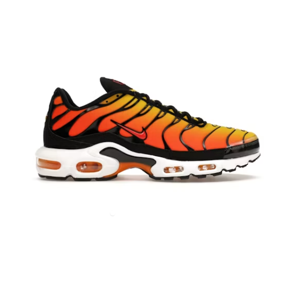 Air Max Plus Low-Top Casual Running Shoes, Black, Orange, and Yellow (Unisex, Sizes 36–49)
