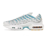 Air Max Plus Low-Top Casual Running Shoes, White/Blue (Men's, Sizes 36–49)