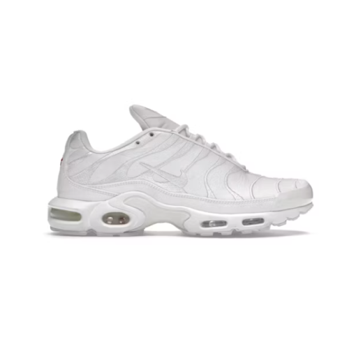Air Max Plus Low-Top Casual Urban Running Shoes, Triple White (Men's, Sizes 36–49)