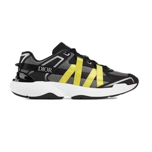B24 Runtek Low-top Casual Shoes, Black and Yellow (Unisex, Sizes 38–47)