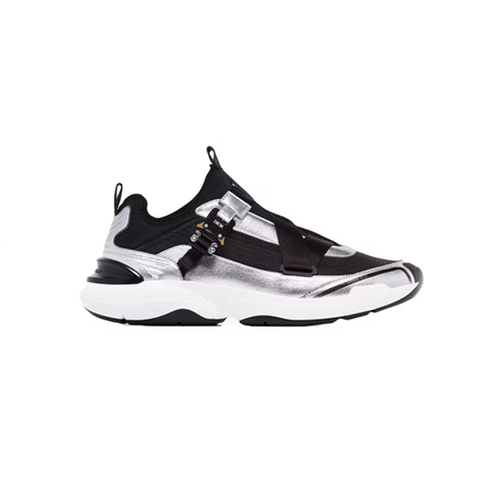 B24 Low-top Casual Shoes, Black and Silver (Men's, Sizes 36–47)