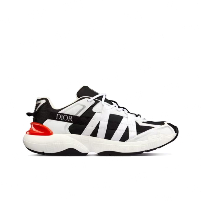 B24 Runtek Low-top Casual Shoes, Black and White (Men's, Sizes 38–47)