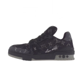 Trainer denim low-top fashion sneakers, black (unisex, sizes 36–49)