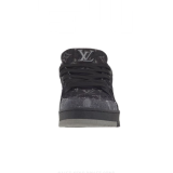 Trainer denim low-top fashion sneakers, black (unisex, sizes 36–49)