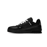 Trainer leather low-top fashion sneakers, black (men's, sizes 36–49)