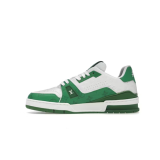 Trainer low-top fashion sneakers, green and white (unisex, sizes 36–49)