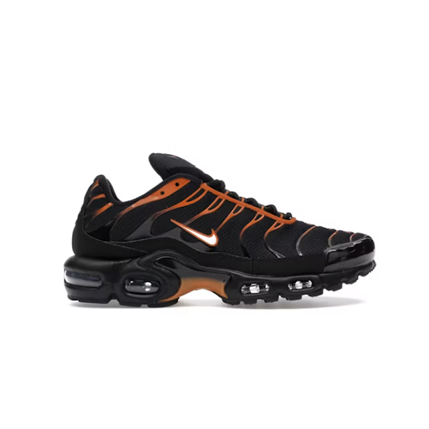 Air Max Plus Low-Top Running Shoes, Black/Orange (Men's, Sizes 36–49)