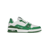 Trainer low-top fashion sneakers, green and white (unisex, sizes 36–49)