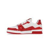 Trainer low-top fashion sneakers, white and red (unisex, sizes 36–49)