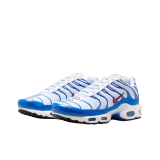 Air Max Plus Low-Top Casual Shoes, White/Blue (Unisex, Sizes 36–49)