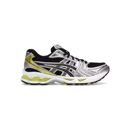 Gel-Kayano 14 Low-Top Casual Running Shoes, Silver/Black/Green (Unisex, Sizes 36–47)