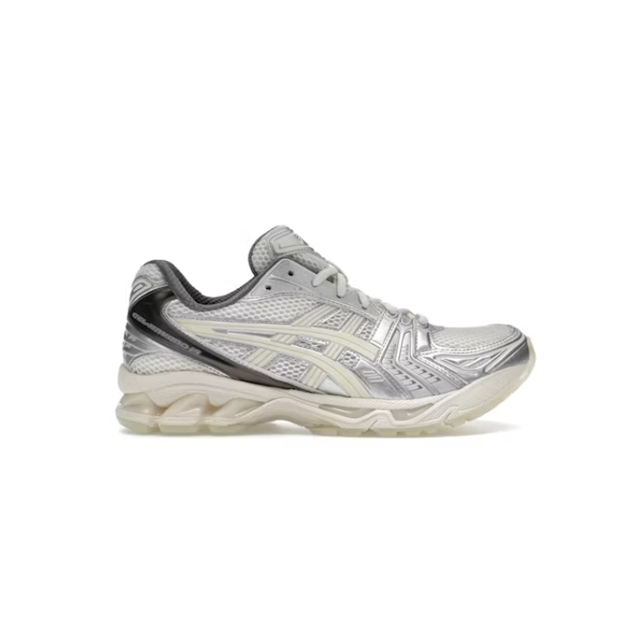 Gel-Kayano 14 Low-Top Casual Running Shoes, White/Silver (Unisex, Sizes 36–47)