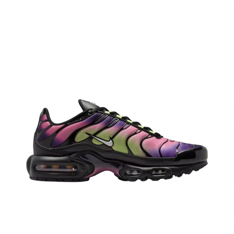 Air Max Plus Low-Top Casual Running Shoes, Black/Purple (Unisex, Sizes 36–49)