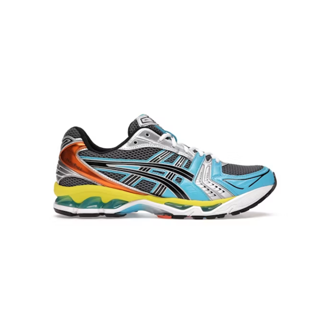 Gel-Kayano 14 Low-Top Casual Running Shoes – Black, Blue, Yellow, and Silver (Unisex, Sizes 36–47)