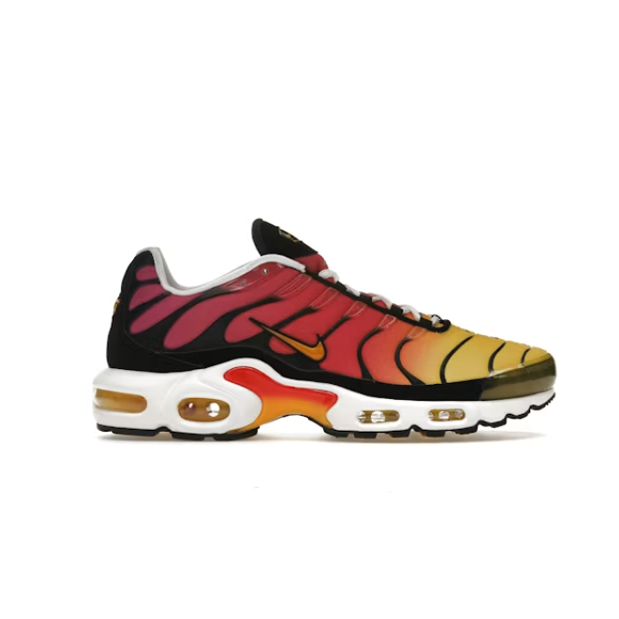 Air Max Plus Low-Top Casual Running Shoes, Red/Yellow (Unisex, Sizes 36–49)
