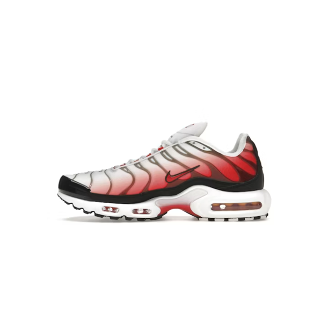 Air Max Plus Low-Top Casual Running Shoes, Pink/White/Black (Unisex, Sizes 36–49)