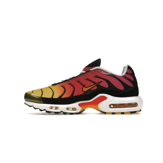 Air Max Plus Low-Top Casual Running Shoes, Red/Yellow (Unisex, Sizes 36–49)