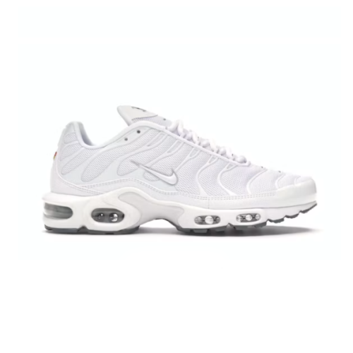 Air Max Plus Low-Top Urban Casual Running Shoes, White (Women's, Sizes 28–35)